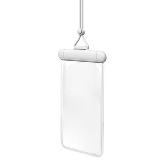 高清手機防水袋, 40米深度防水 IPX8級, 適用7.2吋以下設備, 白色, 1個