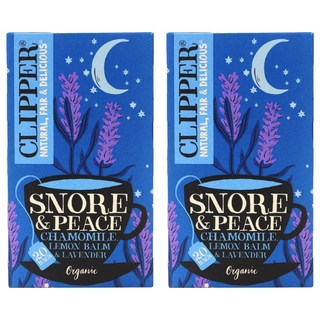 CLIPPER Snore&Peace洋甘菊檸檬香蜂草薰衣草茶包, 1.5g, 20包, 2盒