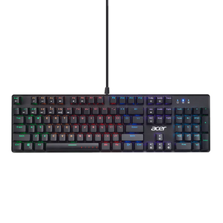 acer 宏碁 Nitro Mechanical Keyboard 有線電競鍵盤, NKW202, Black, 青軸