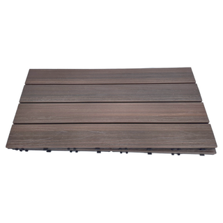 二代塑木地板 3D立體款 塑木+PE地墊, 11片