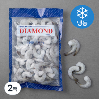 DIAMOND 흰다리 새우살 50~59마리 (냉동), 900g(26/30), 2팩