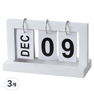BCY 迷你桌曆, 3個, 白色