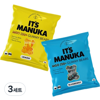 잇츠마누카 블루베리 구미젤리 50g + 레몬 구미젤리 50g 세트, 3세트