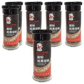 飛馬 細粉純黑胡椒, 家庭烹煮專用 30g, 6瓶
