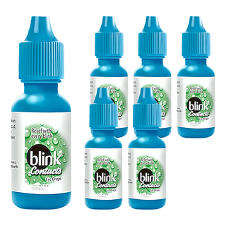blink 冰藍 高水份隱形眼鏡濕潤液, 10ml, 6瓶