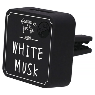 John's Blend 車用芳香劑 方形夾式 - 白麝香 主體+補充錠1入, 1個