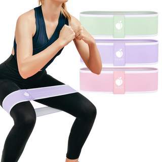 아리프 애플힙 스쿼트 밴드 3종 세트, LV01민트 + LV02퍼플 + LV03핑크, 1세트