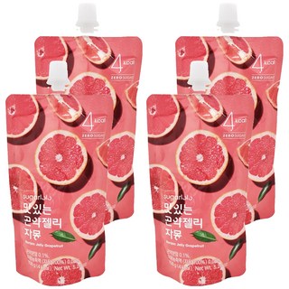 sugarlolo 蒟蒻果凍飲 葡萄柚口味 低卡 6Kcal 韓國原裝進口, 150ml, 4包