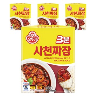 오뚜기 3분 사천짜장, 200g, 4개