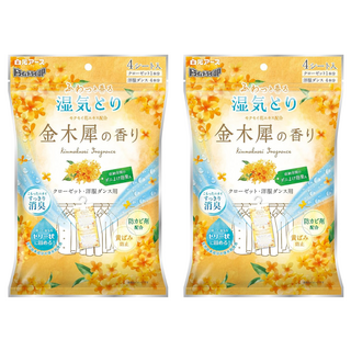 Hakugen Earth 白元 衣物掛式芳香除濕包 金木犀香味 4個入, 67g, 2包