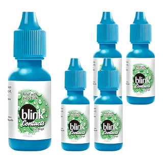 blink 冰藍 高水份隱形眼鏡濕潤液, 10ml, 5瓶