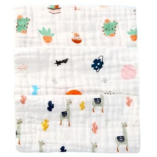 ilody 六層紗布嬰幼兒水洗方巾 3條裝, 柔棉觸感 呵護寶寶嬌嫩肌, 0螢光劑, 凹凸設計, 吸水性強, 星空派對, 1組