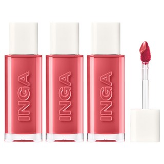 INGA Cosmetics 玻璃水光唇彩, Frost, 4.5g, 3支