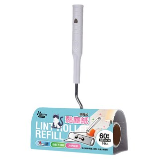 可立 滾筒黏毛器 60撕/卷 適用於衣物、床、沙發、車內清潔, 1組, 寬度16CM