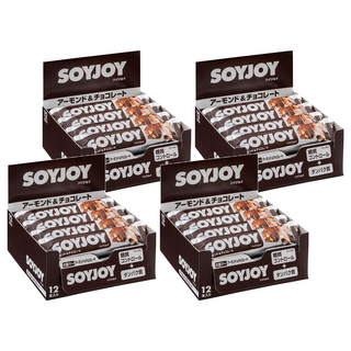 SOYJOY 大豆水果營養棒 杏仁巧克力 12條 低GI健康零食, 360g, 4盒