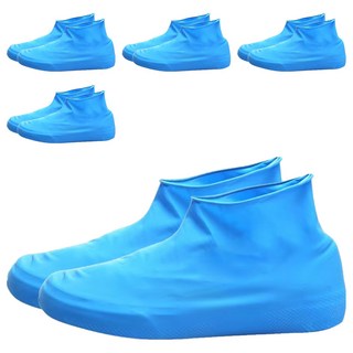 乳膠防水鞋套 L 62g, 藍色, 5雙