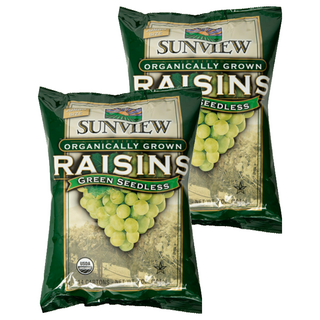 無籽綠葡萄乾點心包, 198g, 2個
