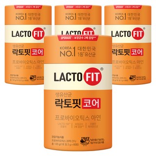 Chong Kun Dang 鍾根堂 LACTO-FIT Core益生菌隨身包 60條入, 120g, 4罐