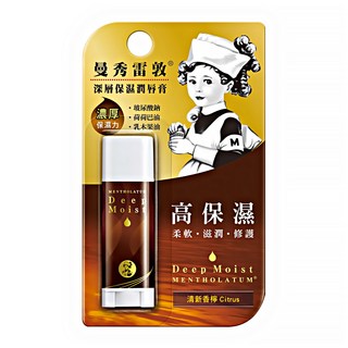 MENTHOLATUM 曼秀雷敦 深層保濕潤唇膏, 清新香檸, 1支, 4.5g