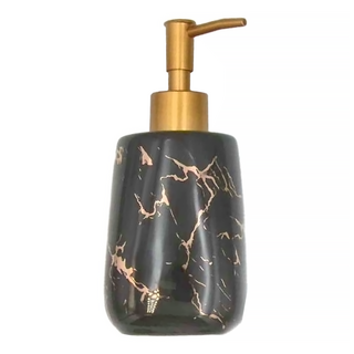 KOTI日安生活 大理石花紋陶瓷洗手乳瓶 - 黑色, 350ml, 1個