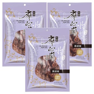 大溪廖心蘭豆干 非基改 黑胡椒, 110g, 3包