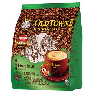 OLDTOWN WHITE COFFEE 舊街場白咖啡 3合1榛果味白咖啡, 31.6g, 15包, 1袋