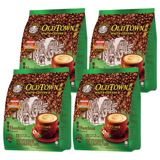 OLDTOWN WHITE COFFEE 舊街場白咖啡 3合1榛果味白咖啡, 31.6g, 15包, 4袋