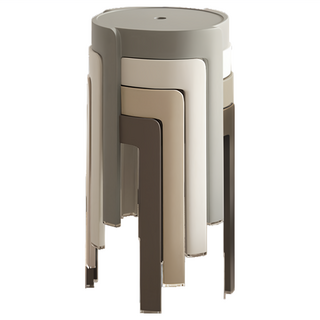 加厚疊加風車椅凳 尺寸:30*30*46cm 優質PP材質 卡其/灰色/咖啡/白色, 莫藍迪, 1組