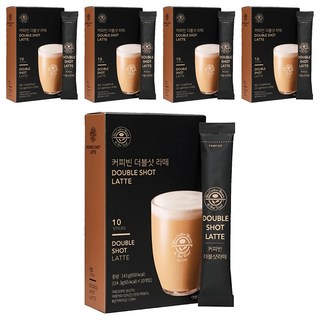 The Coffee Bean 雙倍濃縮即溶拿鐵, 14.3g, 10條, 5盒