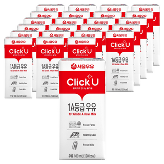 ClickU 1A級牛奶, 180ml, 24入