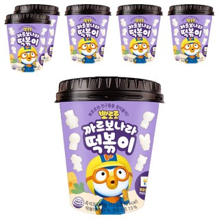 Pororo 淘氣小企鵝 白醬炒年糕即食杯, 6入, 115g