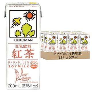 KIKKOMAN 龜甲萬 豆乳紅茶風味, 200ml, 18入