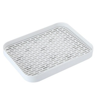 HOUSE 好室喵 即淨瀝水盤-加高型 247x328x41mm, 白色, 1個, 1