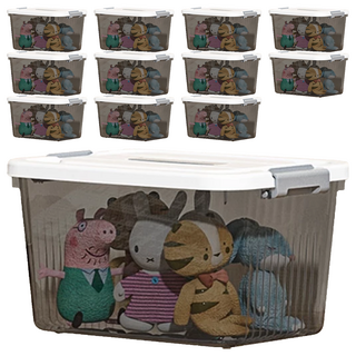 BangJiaShi 幫家適 透明整理箱, 透灰, 12個