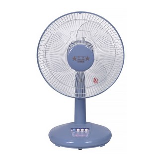 雙星牌 12吋桌扇, TS-1203, 3葉扇, 水藍/粉紅, 台灣製造, 顏色隨機