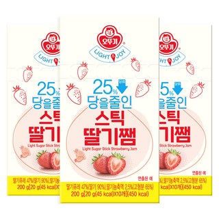 OTTOGI 不倒翁 LIGHT & JOY減糖草莓果醬隨身包, 20g, 30條