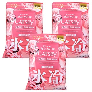 GATSBY 體用濕巾 冰涼蜜桃, 1入, 3包