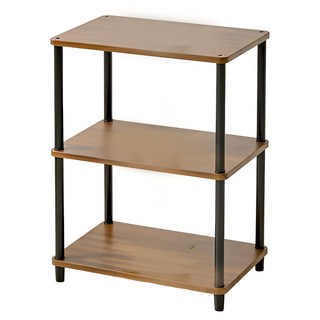 Gagu Recipe 韓國製DIY智能展示架/微波爐架 3層 默保胡桃木色, 胡桃木黑