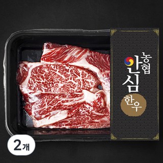 농협안심한우 숙성등심 1+등급 구이용 (냉장), 200g, 2개