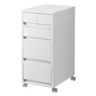 ONE HOUSE 麥樂移動式直角抽屜置物收納櫃 D組 2抽2矮1高 OH-R118-4, 白色