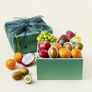 온브릭스 과일 8종 선물세트 사파이어 3호 4.39kg(고급보자기 포함), 1세트