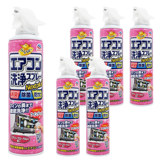 興家安速 冷氣清潔劑 粉色花香, 420ml, 6瓶