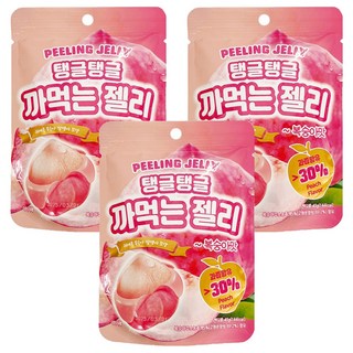 剝皮軟糖 水蜜桃口味, 40g, 3袋