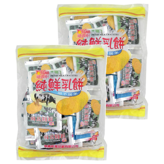 福義軒 純鮮乳餅, 片片薄酥脆, 濃郁奶香, 320g, 2袋