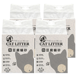 咪咪貓砂 植物貓砂, 原味奶香, 2kg, 4袋