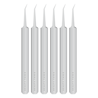 BEAUTY THREE 永和三美人 台灣公司貨 素顏拯救粉刺夾 斜口, 鐵色, 6件