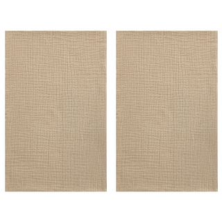 KU.KU Duckbill 酷咕鴨 雲朵皺布六層紗布澡巾, 大地棕, 2條