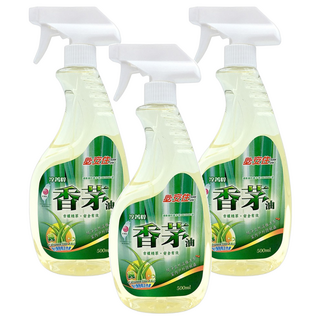 必安住 淳菁粹 香茅油, 500ml, 3瓶