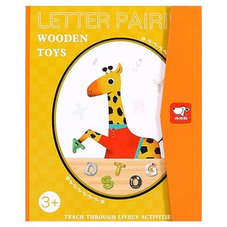 英文字母磁力貼 大寫26個字母立體拼圖書, 26片, 1本