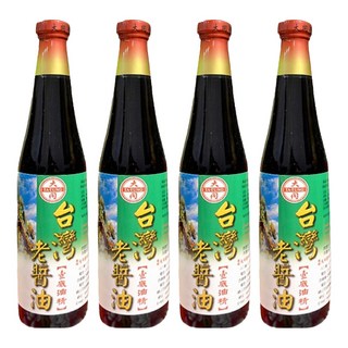 大同醬油 台灣老醬油壺底油精 嚴選黑豆 甕釀技術製造, 400ml, 4瓶